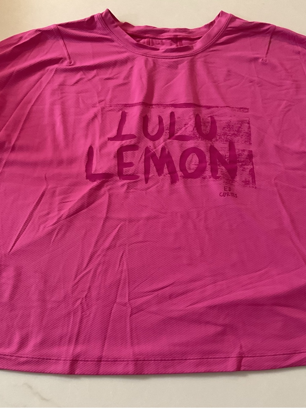 lululemon athletica Hot Pink Short Sleeve Tee with Graphic Logo